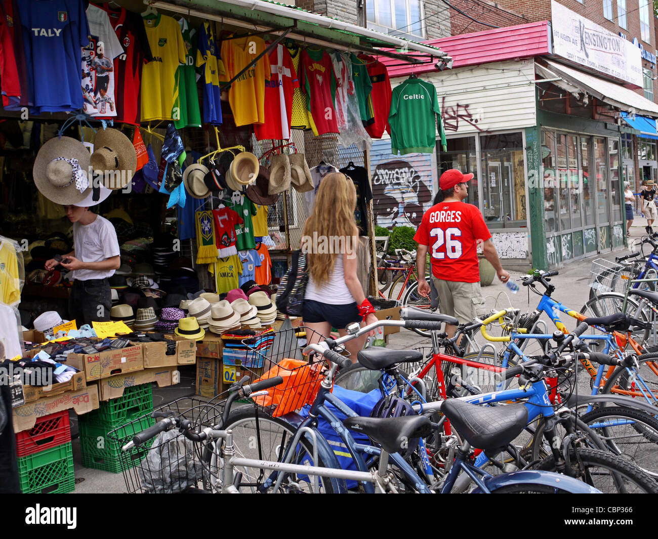 Kensington Market Bohemian shopping area Toronto Banque D'Images