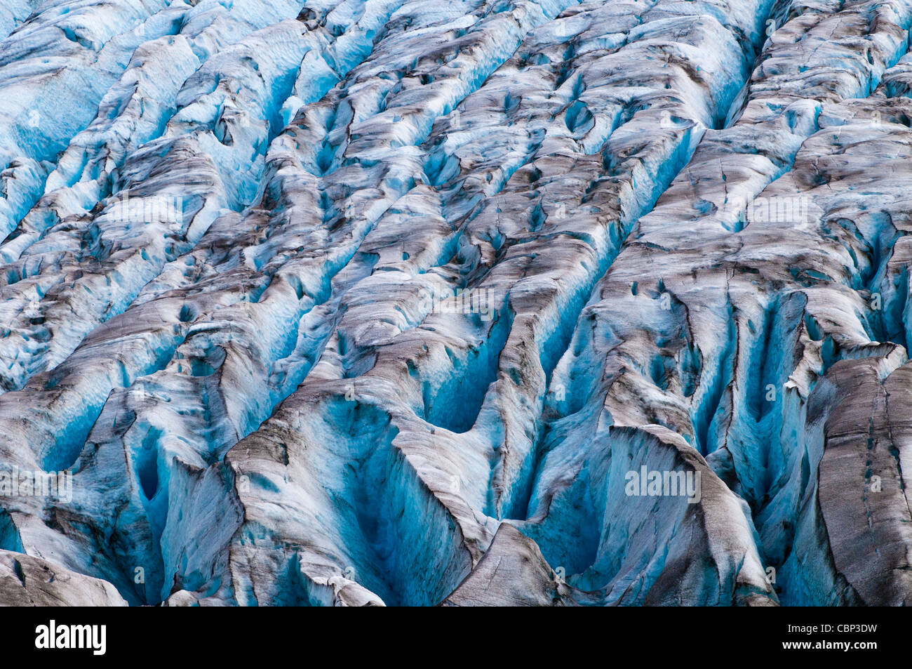 Dans les crevasses du glacier Exit, Kenai Fjords National Park, Seward, Alaska Banque D'Images