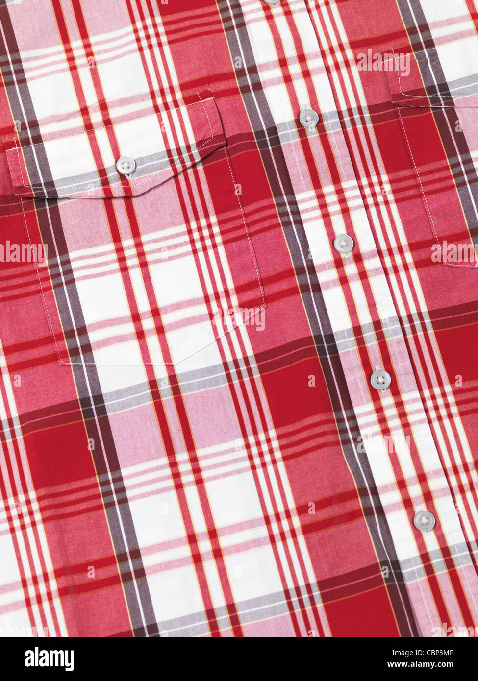 Libre de mens shirt avec motif tartan rouge Banque D'Images