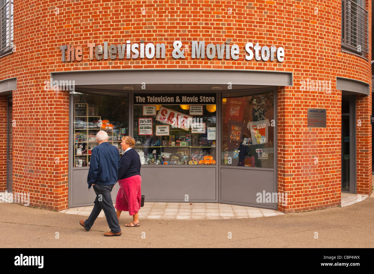 La Television & Film bbc store boutique de vente de marchandises et de cinéma dans le centre-ville de Norwich, Norfolk, UK Banque D'Images