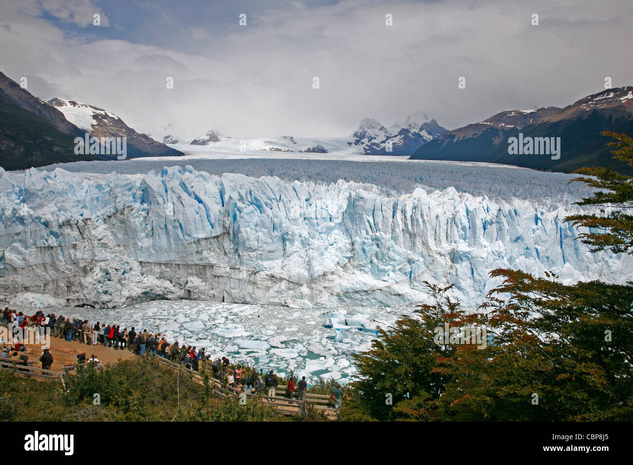 Le glacier Perito Moreno. Le Parc National Los Glaciares, El Calafate, province de Santa Cruz. La Patagonie. L'Argentine. Banque D'Images