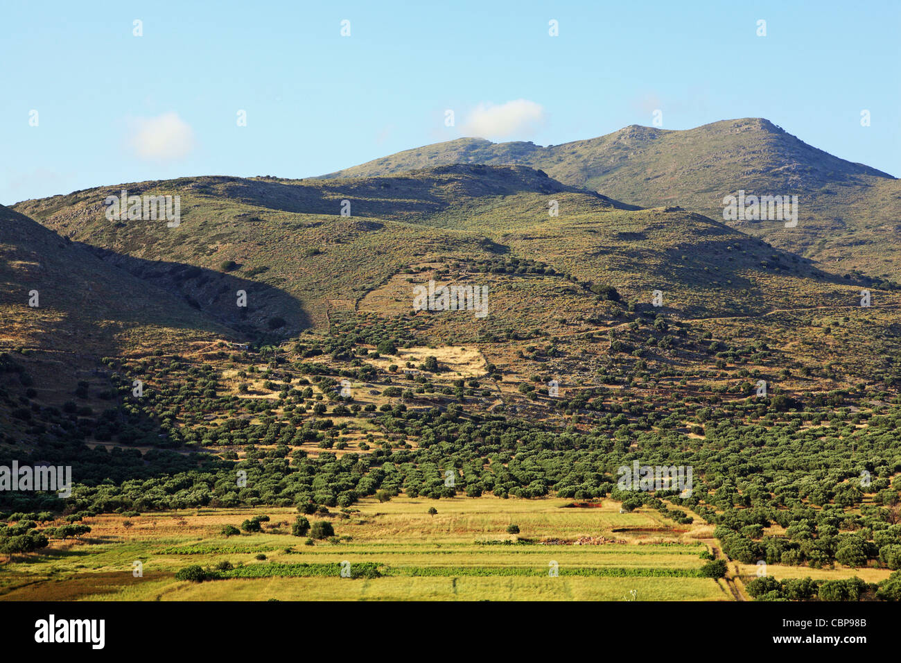 Paysage de Crète. La province de Lassithi, Crète, Grèce. Banque D'Images