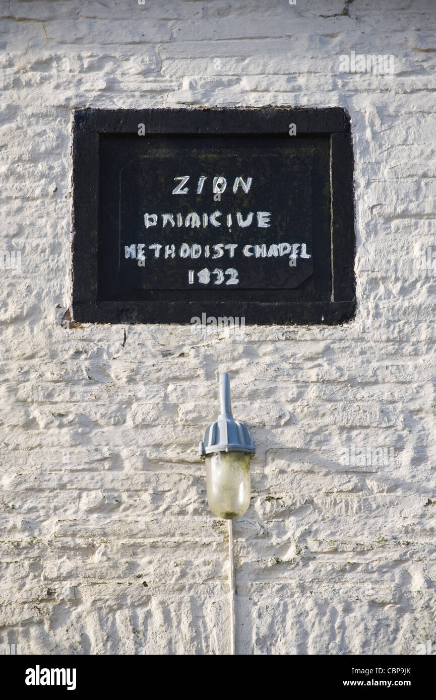 Ancienne chapelle méthodiste primitive sion en date du 1832 et désaffecté en vente à Newton St Margarets Herefordshire Angleterre UK Banque D'Images