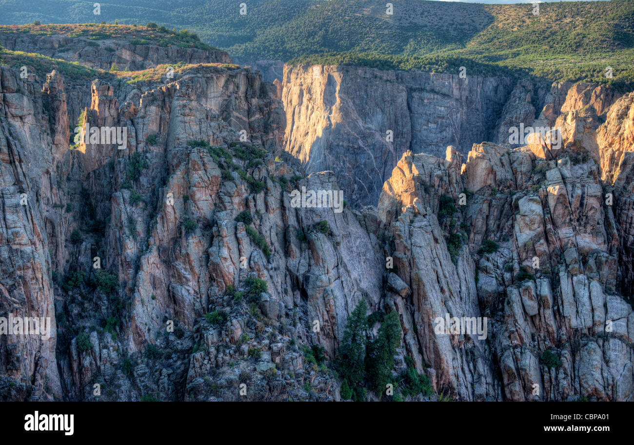 Point de vue de Big Island, South Rim, Parc National Black Canyon of the Gunnison Banque D'Images