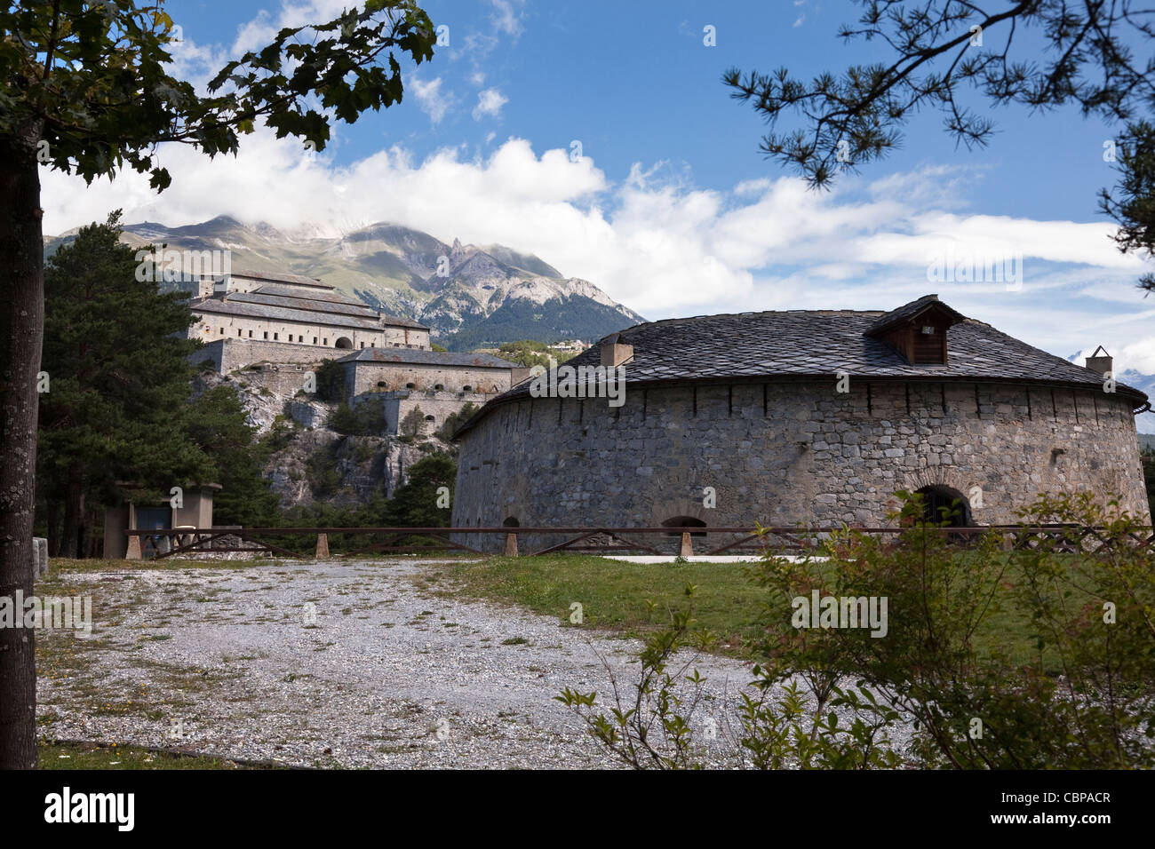 Fort de La Redoute Marie-Thérèse, près de Modane dans la vallée de la Maurienne, en France. Banque D'Images