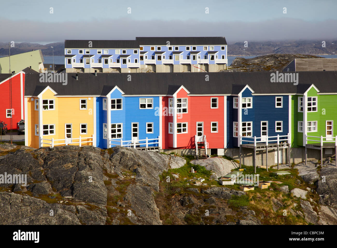 Maisons, Nuuk, Groenland Banque D'Images