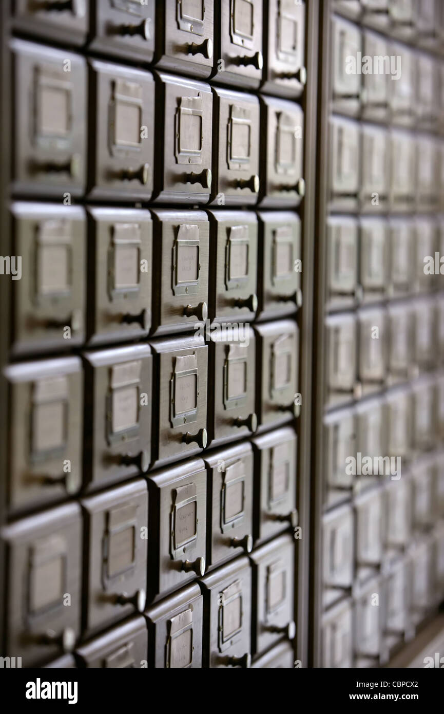 Catalogue de la bibliothèque, archive, un fichier, une boîte de recherche de carte Banque D'Images