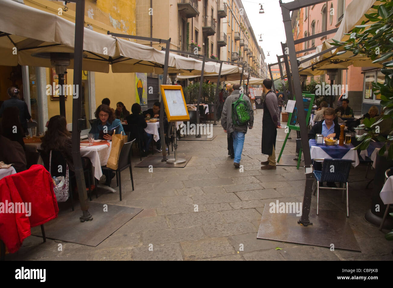 Via Brera Brera street centre de Milan Lombardie Italie Europe Banque D'Images