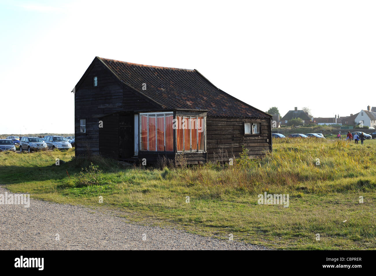 Fisherman's Hut à Walberswick Parking, Suffolk Banque D'Images