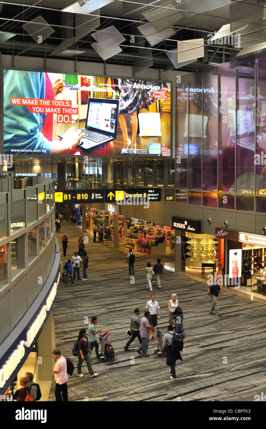 L'aéroport international de Singapour Changi Terminal 3 Banque D'Images