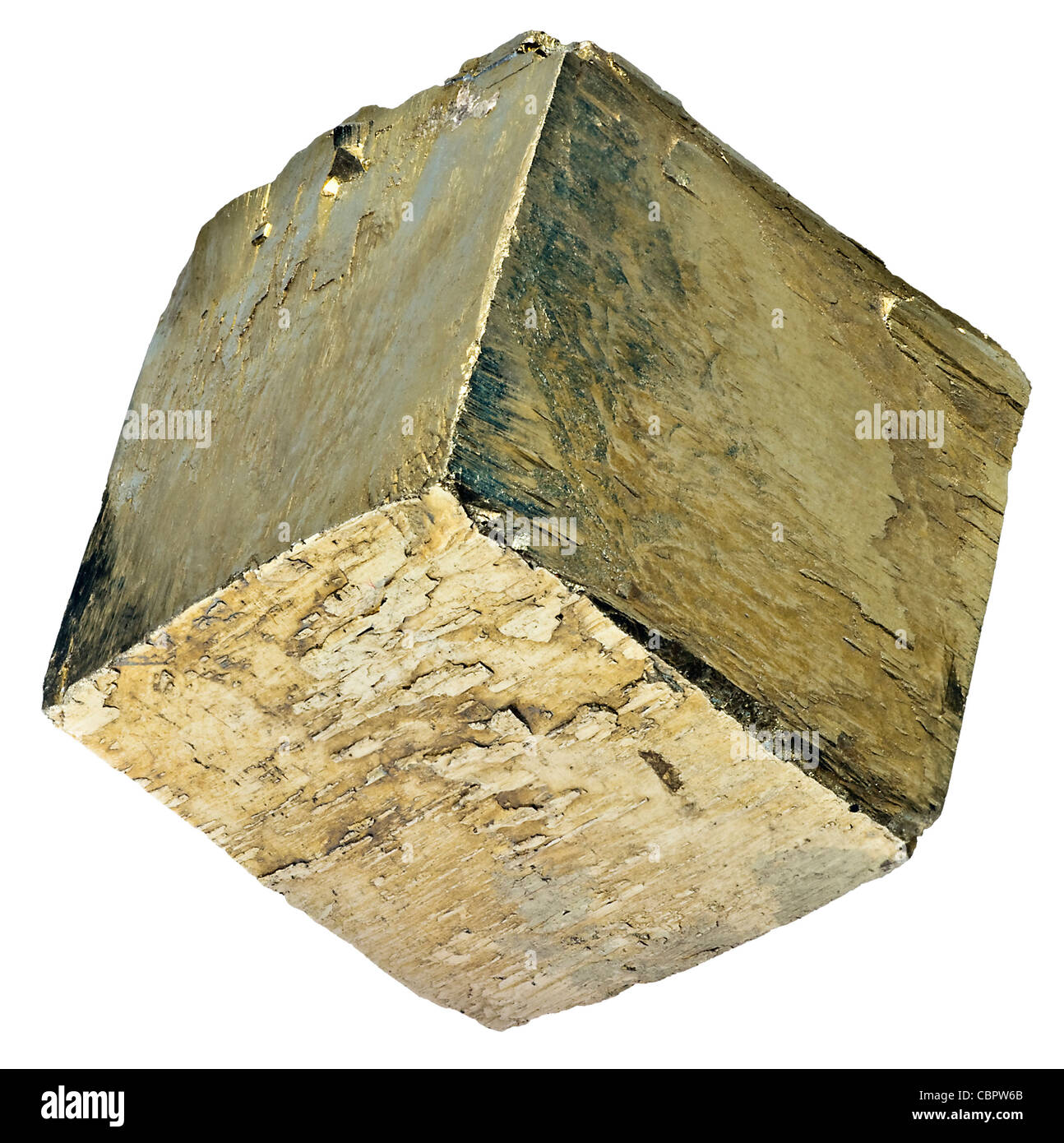 Cube de pyrite de fer, dans la province de Guangxi, Chine Banque D'Images