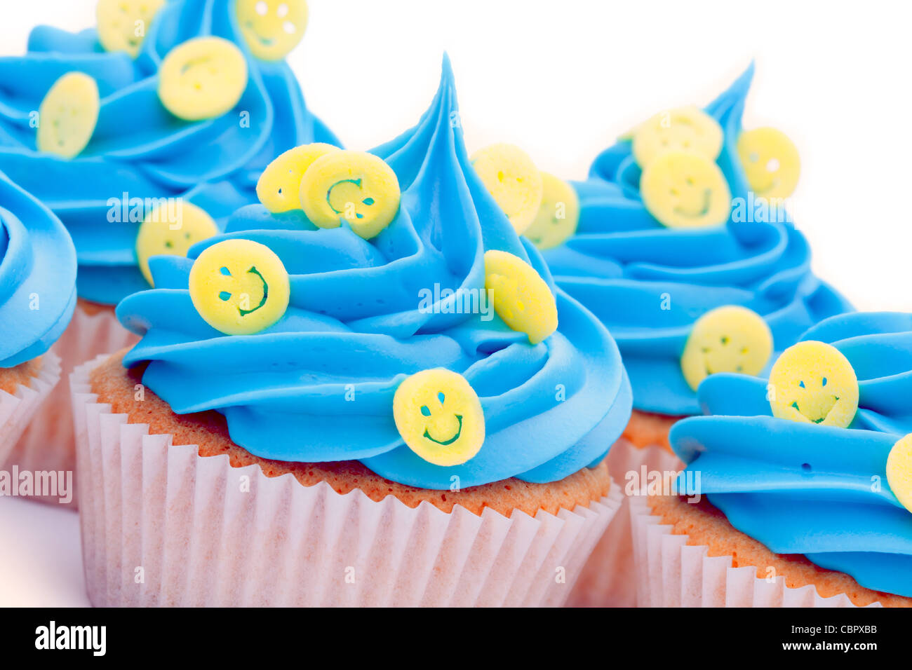 Cupcakes smiley Banque D'Images Cupcakes smiley Banque D'Images