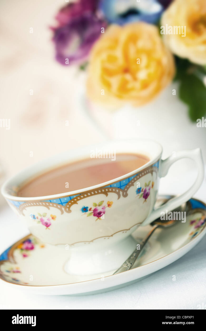 Tasse à thé Vintage Banque D'Images