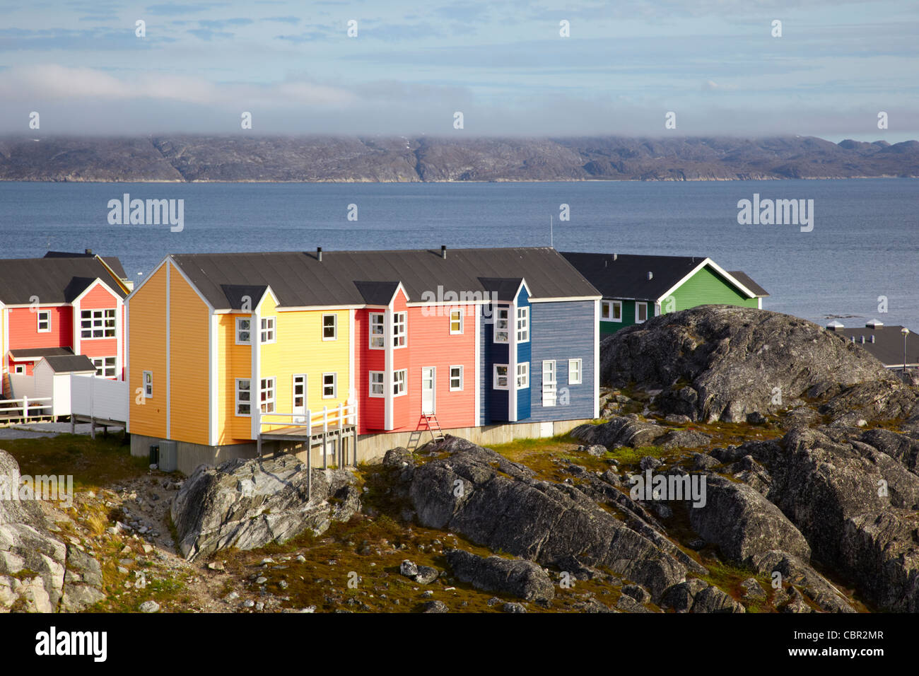 Maisons, Nuuk, Groenland Banque D'Images