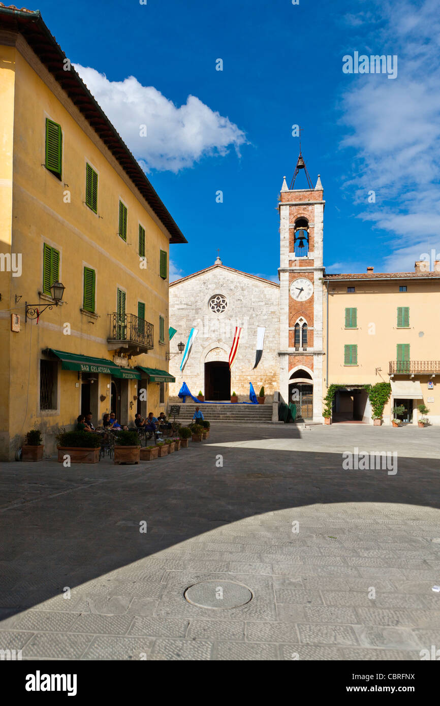 San Quirico d'Orcia, Val d'Orcia, Province de Sienne, Toscane, Italie Banque D'Images
