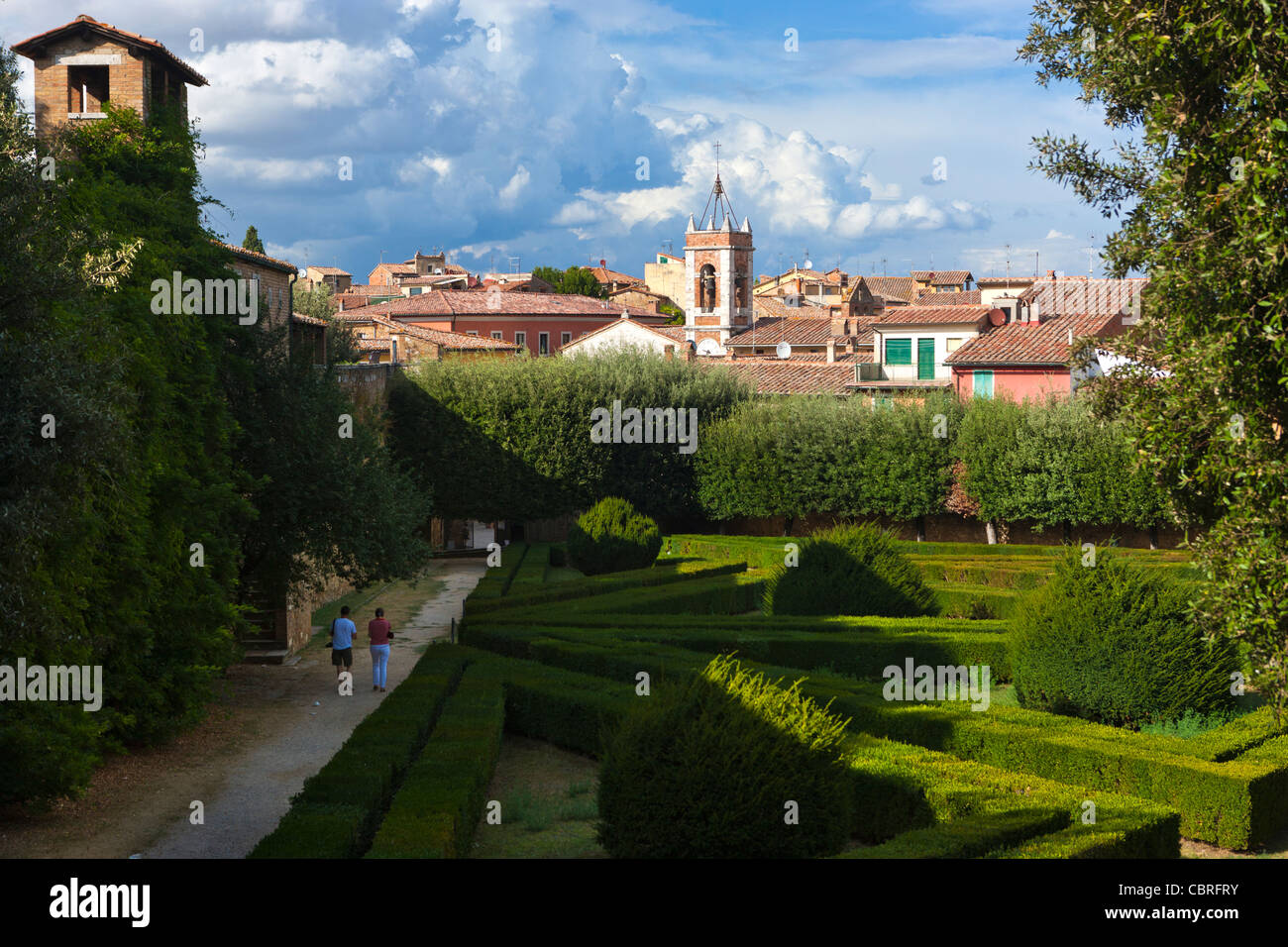 San Quirico d'Orcia, Val d'Orcia, Province de Sienne, Toscane, Italie Banque D'Images