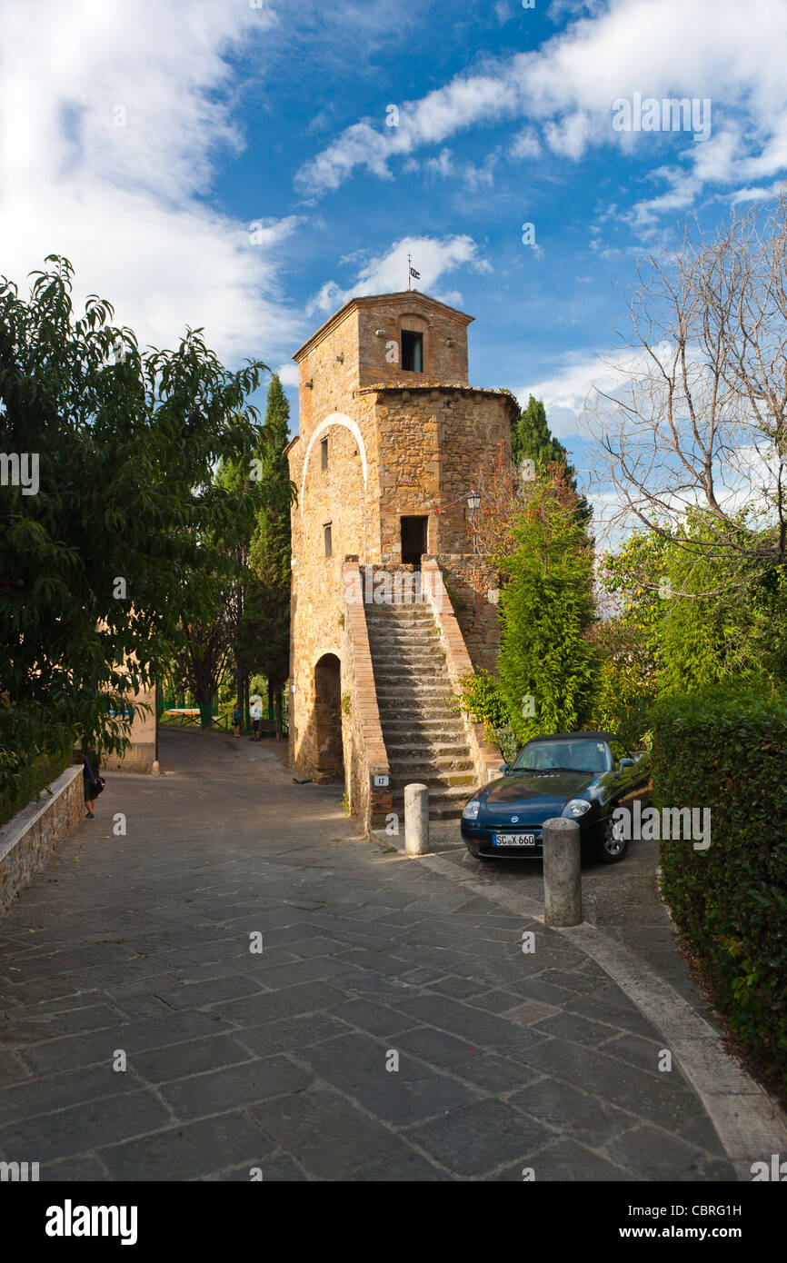 San Quirico d'Orcia, Val d'Orcia, Province de Sienne, Toscane, Italie Banque D'Images