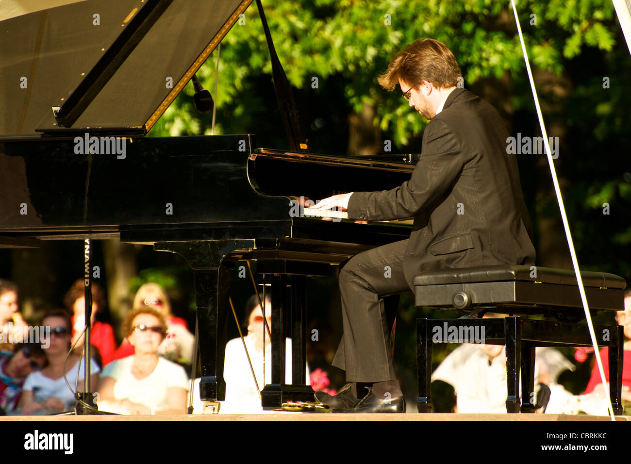 Récital Chopin à Royal de Lazienki Park, Varsovie, Pologne Banque D'Images