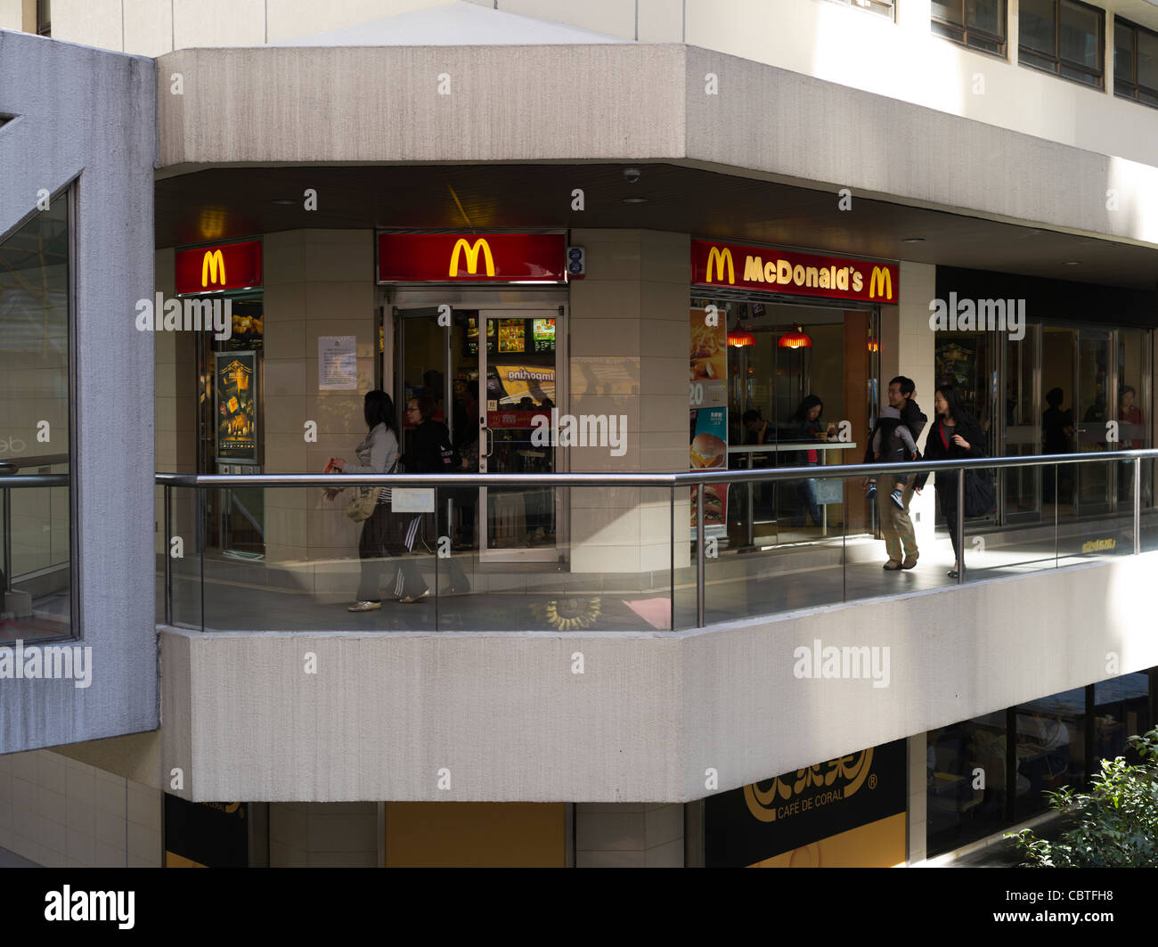 dh WAN CHAI HONG KONG McDonalds fastfood restaurant café fast food chine Banque D'Images