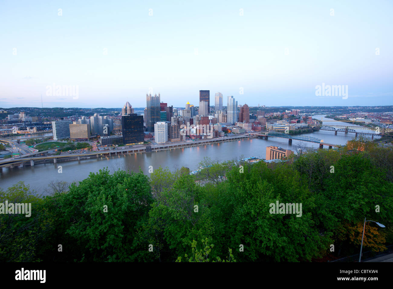 Vue panoramique de Pittsburgh, Pennsylvanie, USA Banque D'Images