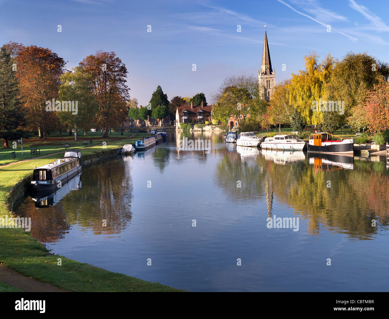 Abingdon vue du pont, au début de l'automne 24 Banque D'Images