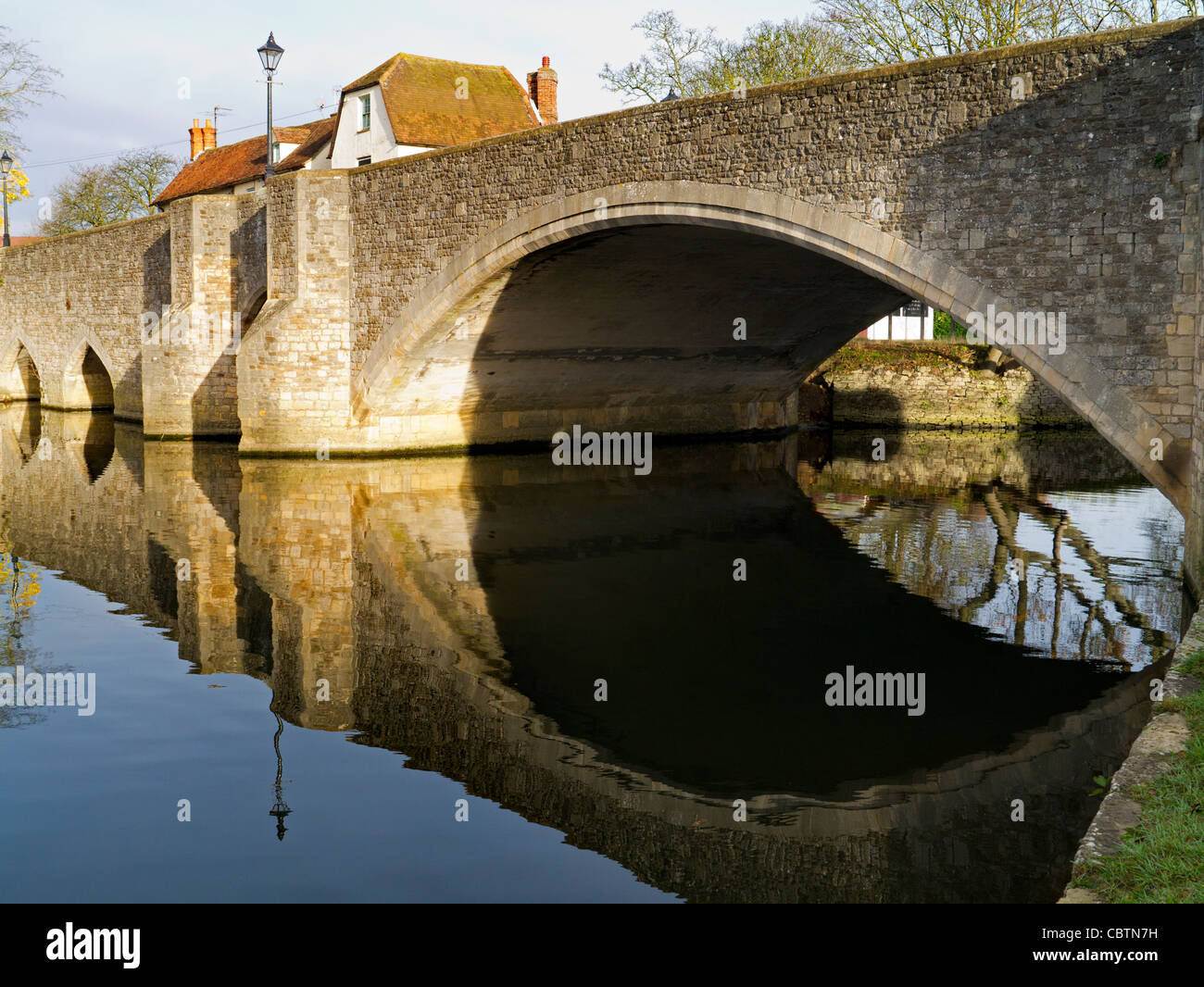 L'ancien pont d'Abingdon en hiver 3 Banque D'Images