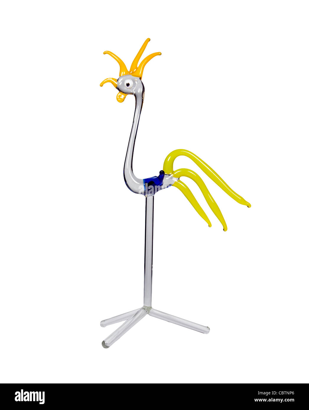 Sculpture animal en verre des années 60 années 60 années 60 cut out Banque D'Images