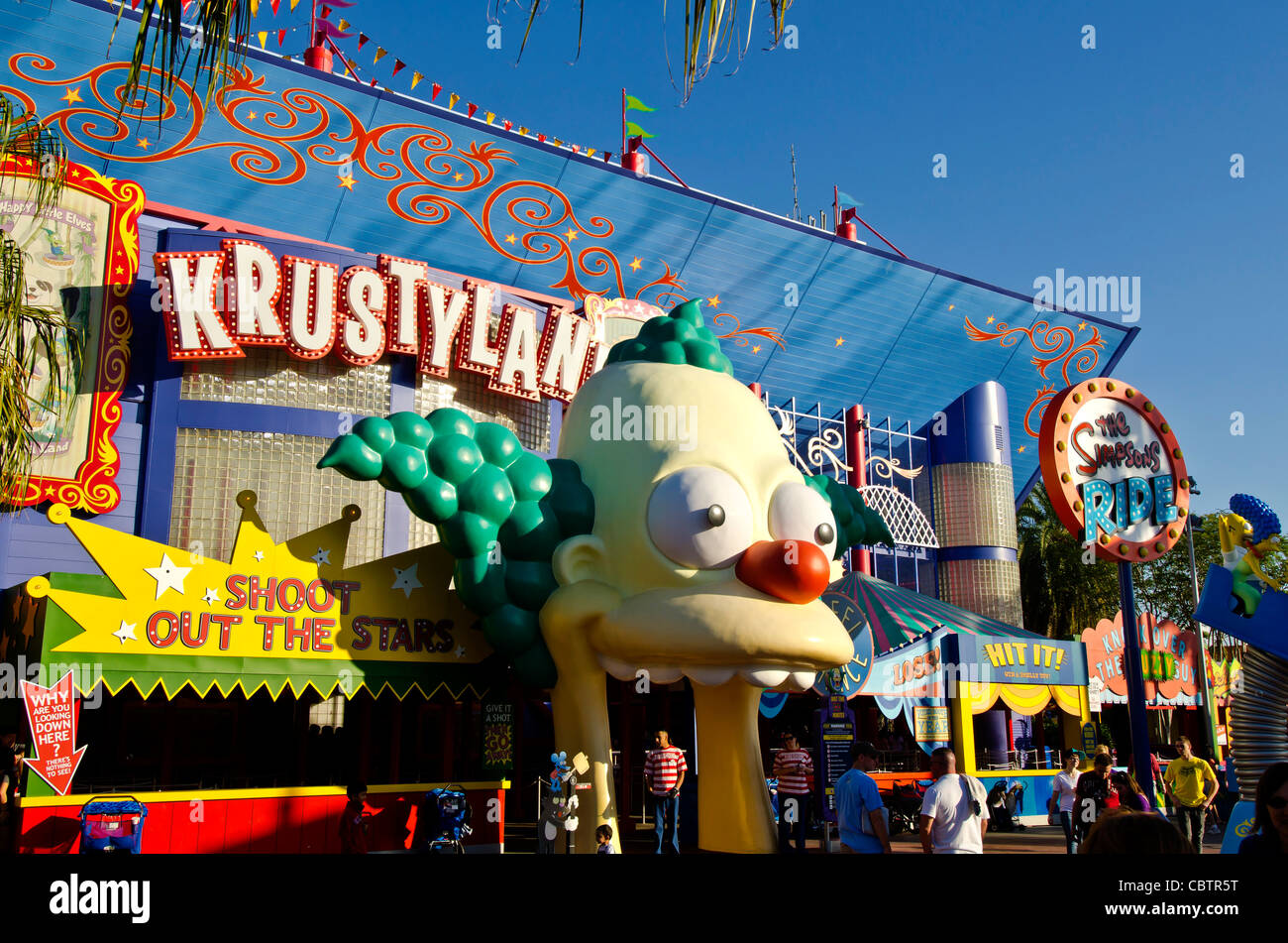 Krustyland Les Simpson's Ride at Universal Studios Orlando, Floride Banque D'Images