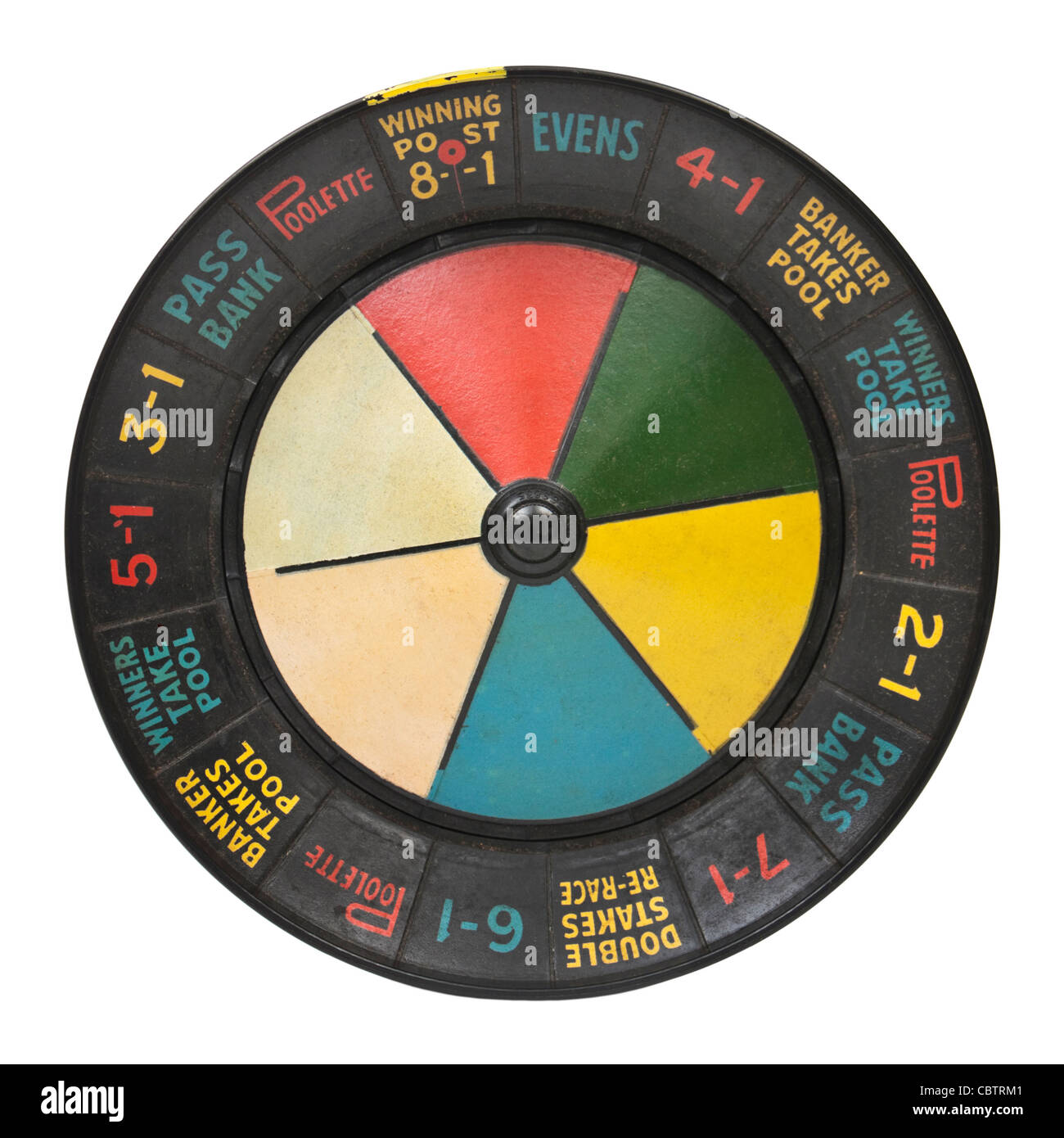 1930 'vintage' Poolette roulette bakélite / jeu de Banque D'Images