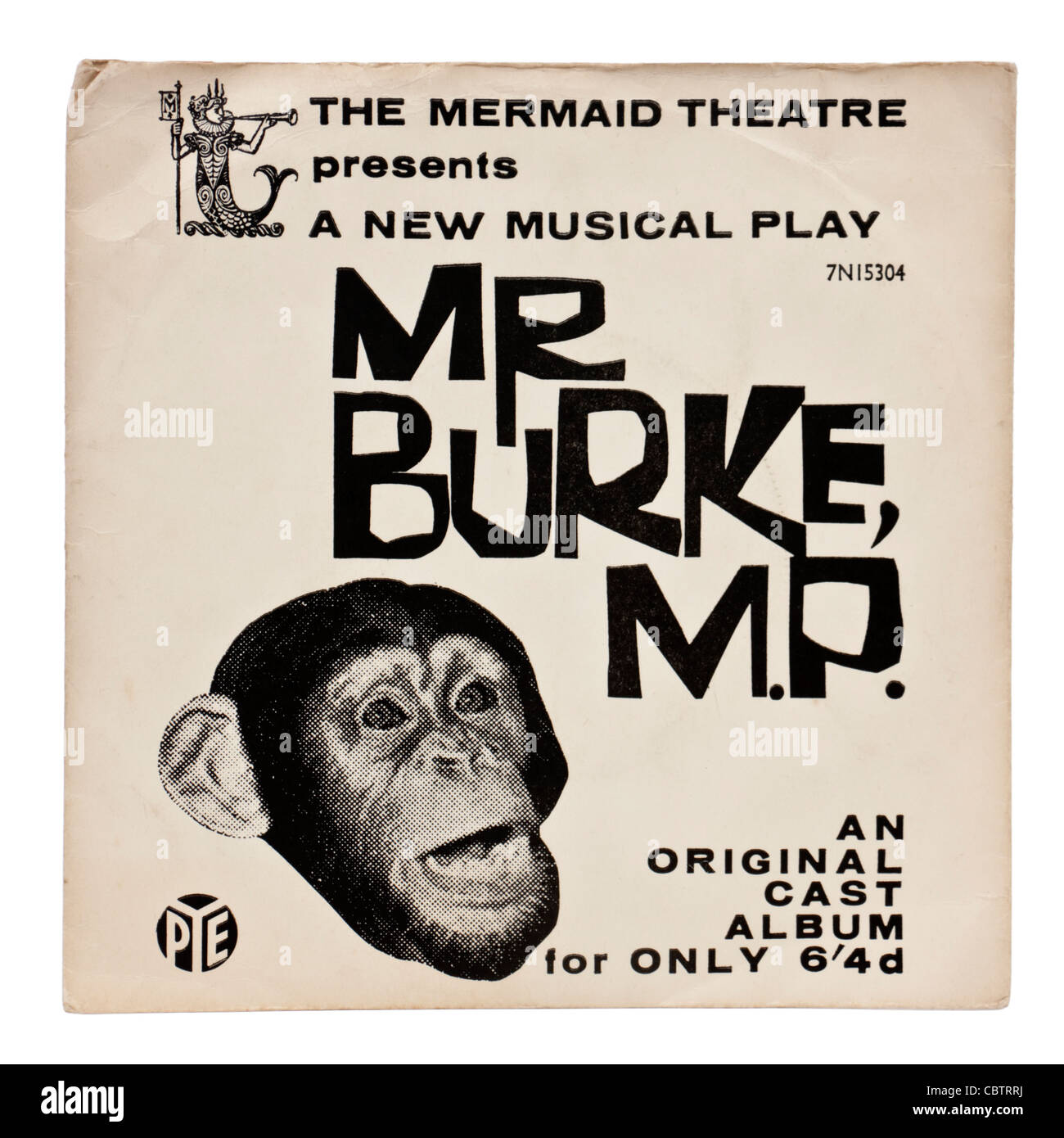 Bande originale de la comédie musicale satirique "Monsieur Burke, député' At the Mermaid Theatre, Londres (1960) Banque D'Images