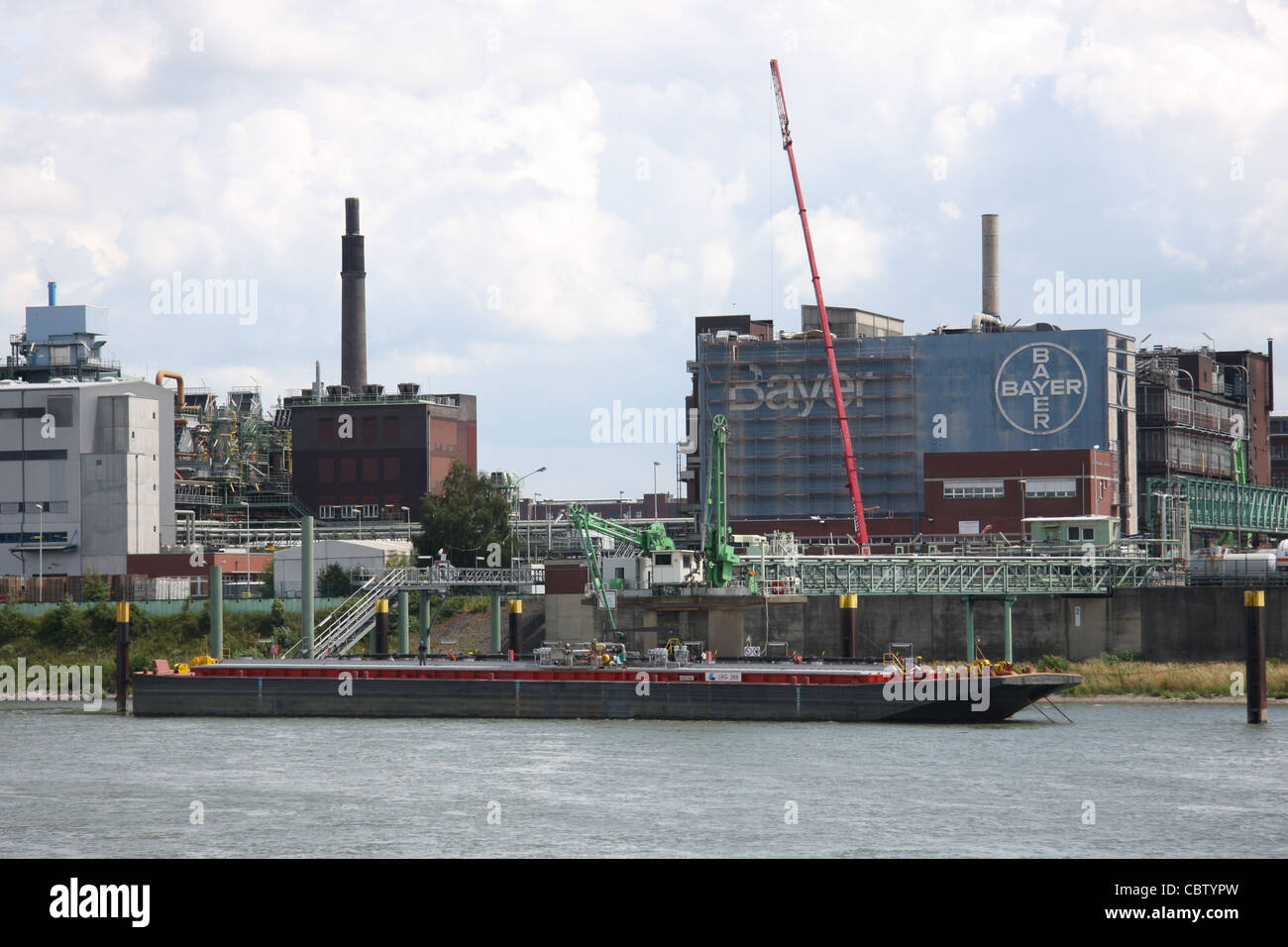 Bayer Leverkusen Port sur le Rhin, Allemagne Banque D'Images