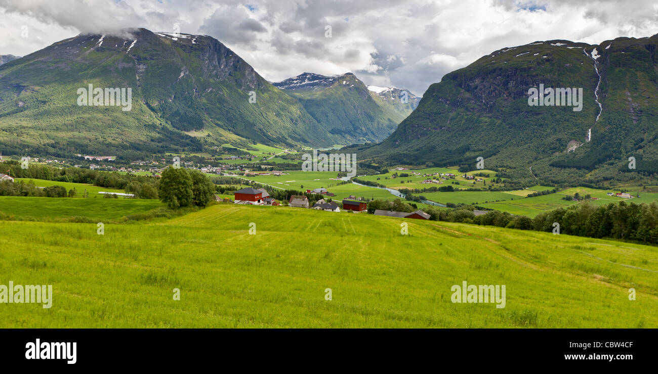 Paysage de fjord, Vatnedalen, Norvège Banque D'Images