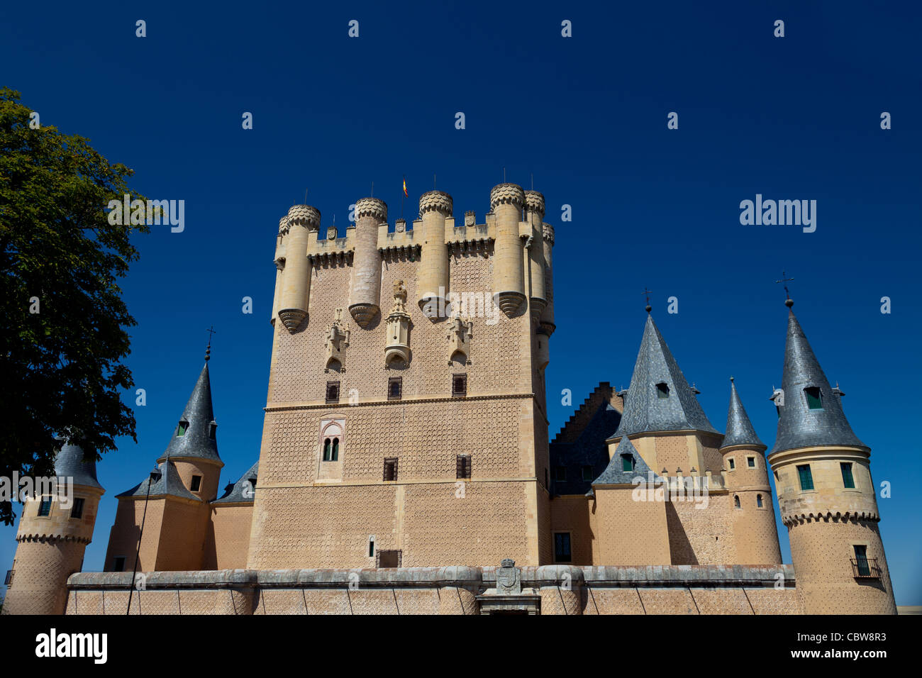 Tour de Juan II, du fantastique château et résidence des rois de l'époque médiévale Banque D'Images