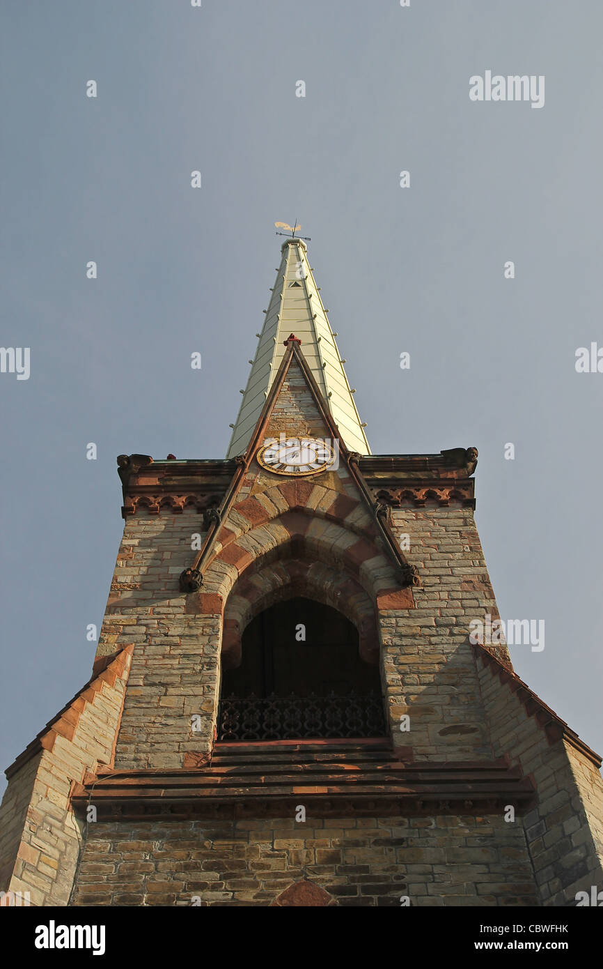 Clocher de l'Église Réformée, premier quartier historique Stockade, Schenectady, New York, United States Banque D'Images