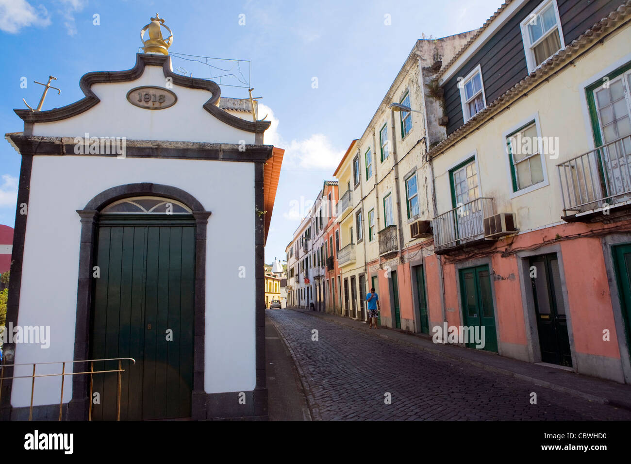 Horta, capitale de l'île de São Miguel Park dans les Açores. Faial Banque D'Images