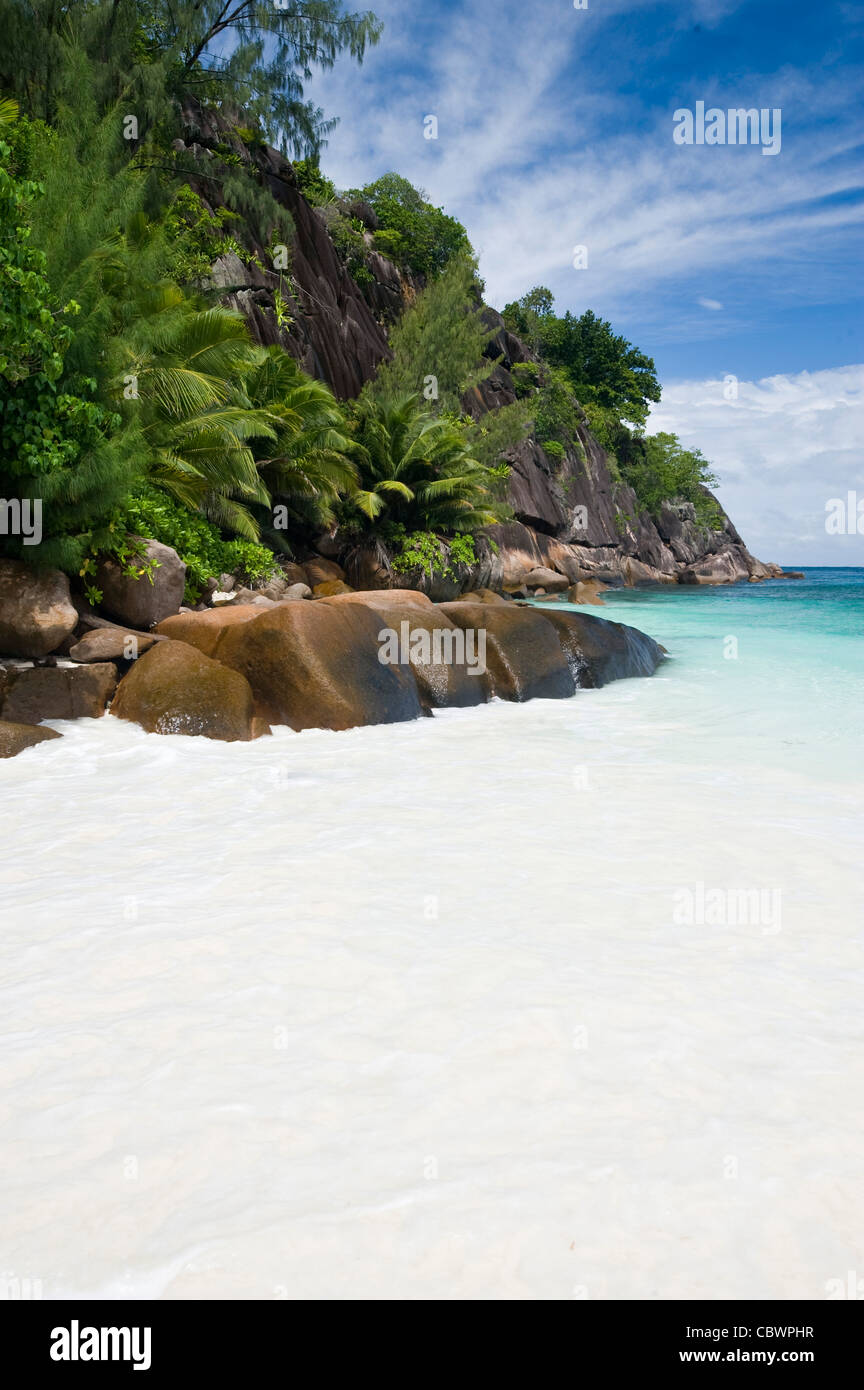 Four Seasons Resort beach, Mahe, Seychelles Banque D'Images