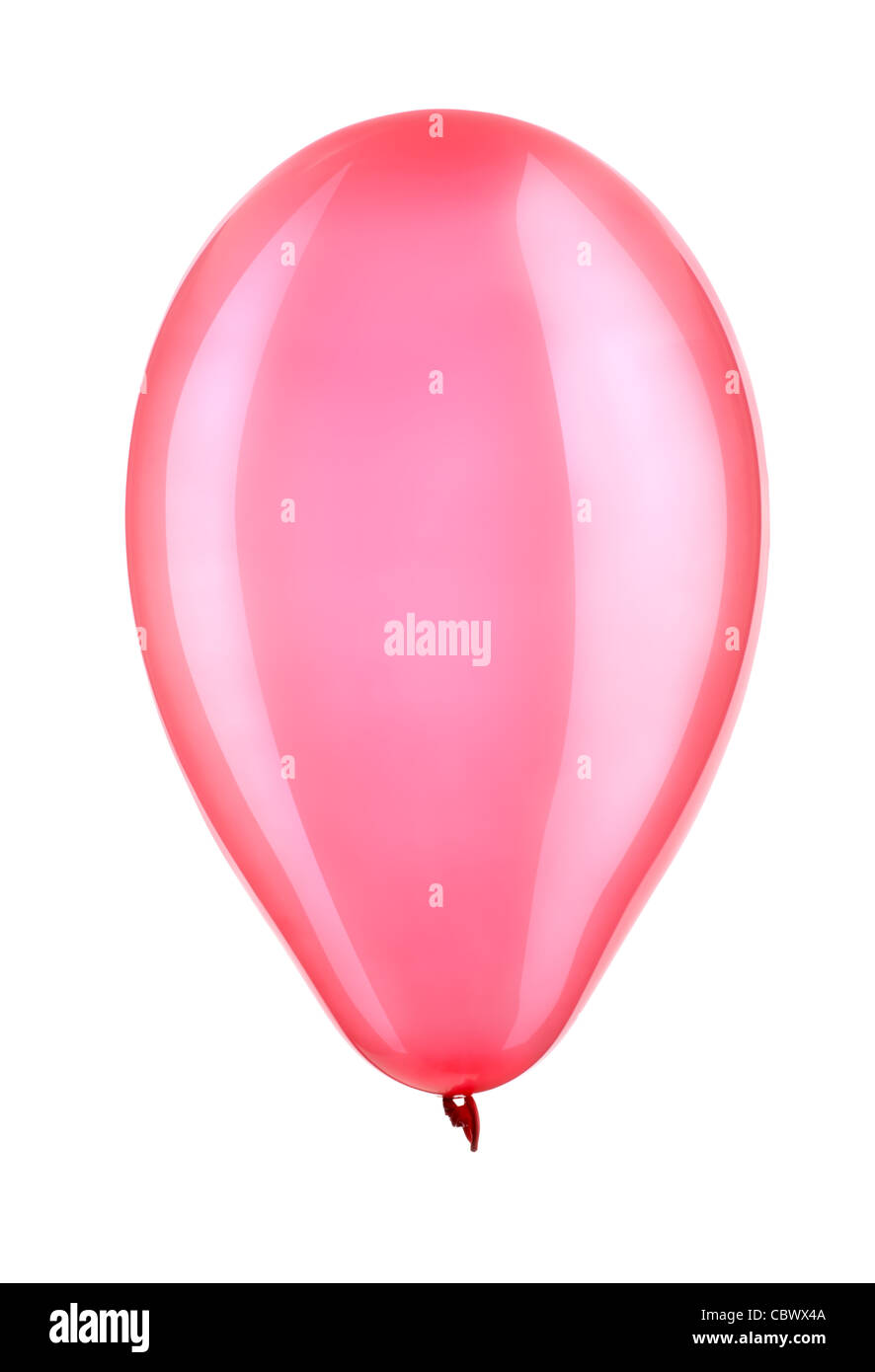 Ballon rouge isolé sur fond blanc Banque D'Images