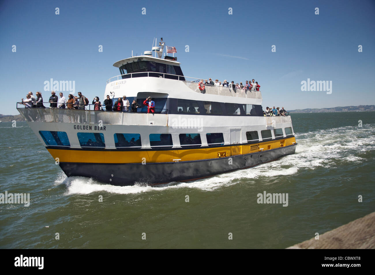 Usage éditorial uniquement. Blue & Gold Fleet un ferry boat Banque D'Images