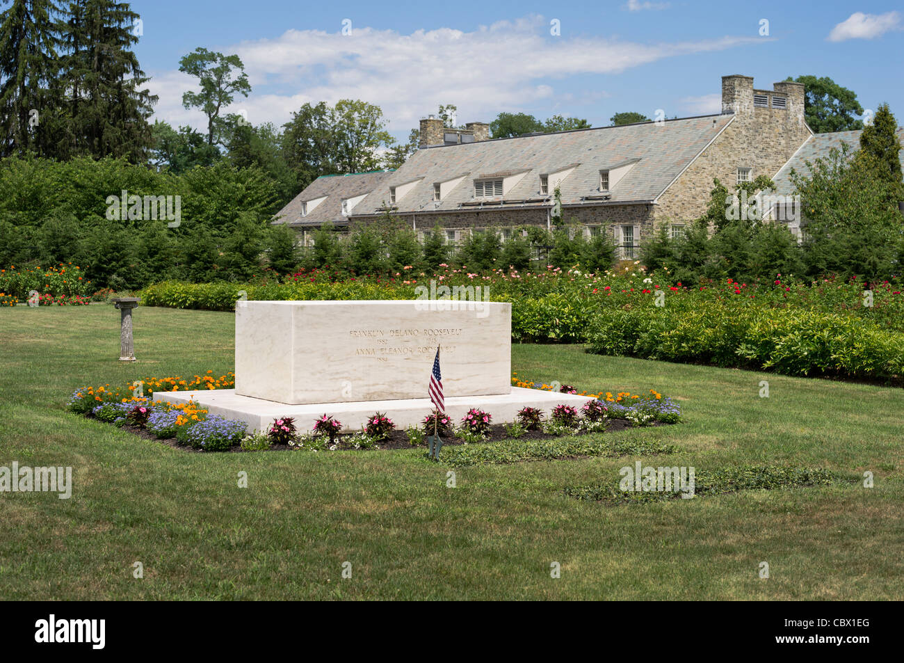 FRANKLIN DELANO ROOSEVELT SPRINGWOOD GRAVE HYDE PARK NEW YORK Banque D'Images