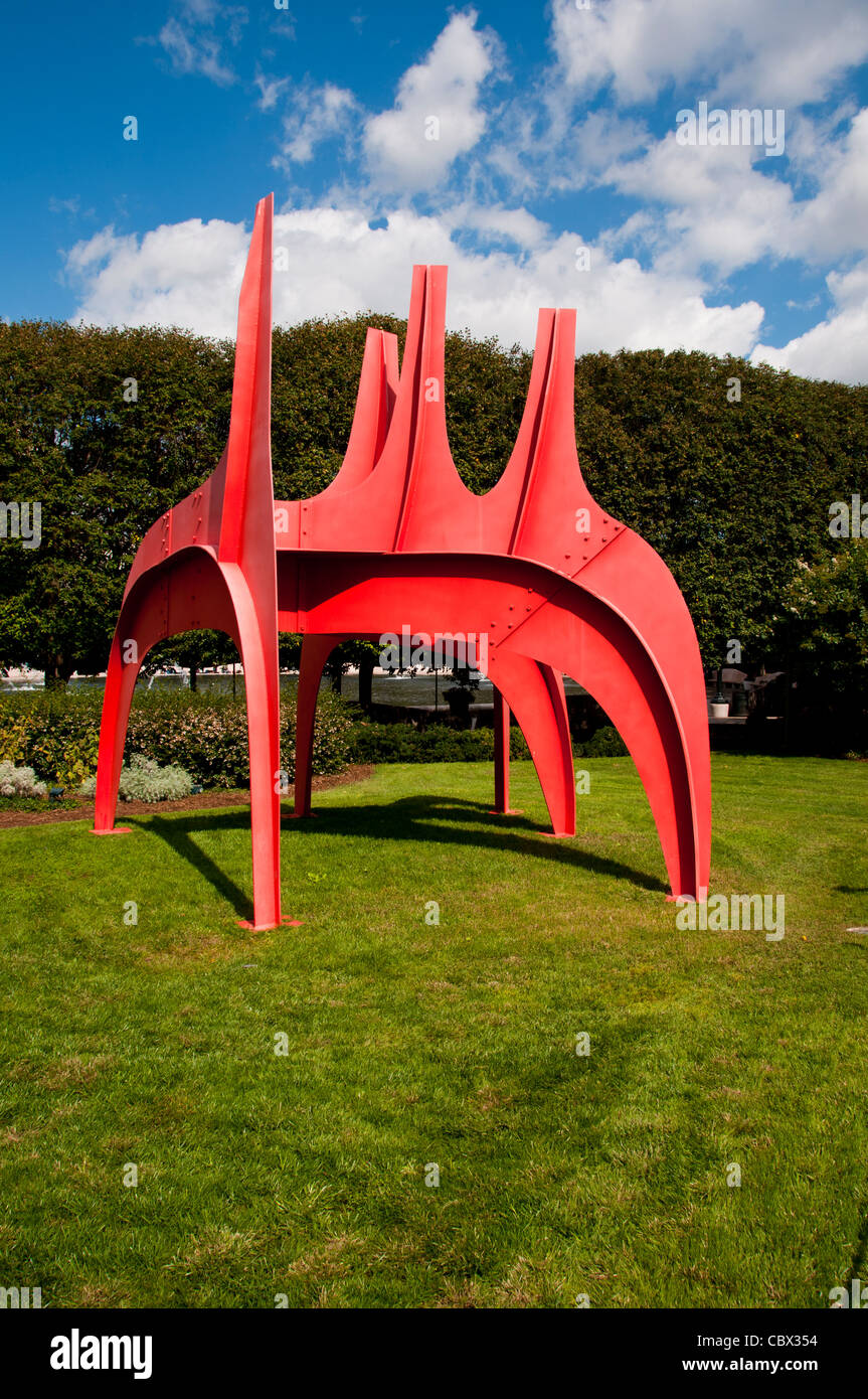 Cheval Rouge, Red Horse, Alexander Calder, la Sculpture Garden, Washington, DC, DC124676 Banque D'Images