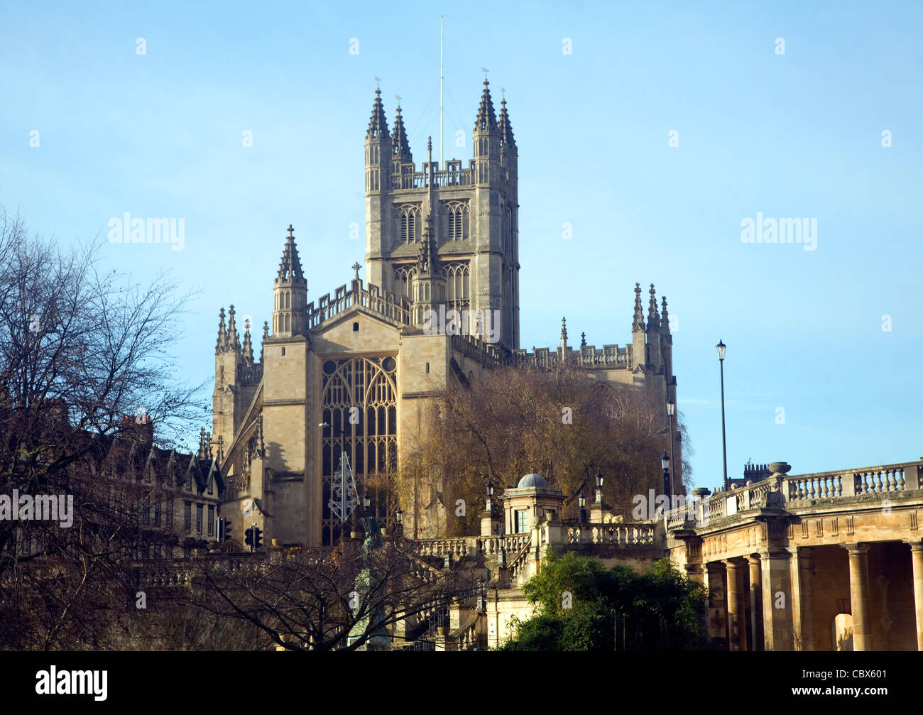 Église abbatiale, Bath, Angleterre Banque D'Images