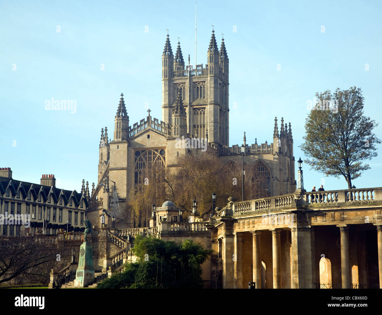 Église abbatiale, Bath, Angleterre Banque D'Images