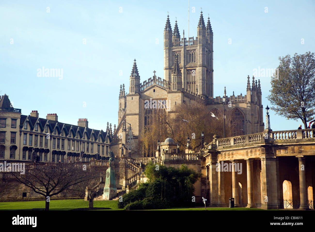 Église abbatiale, Bath, Angleterre Banque D'Images