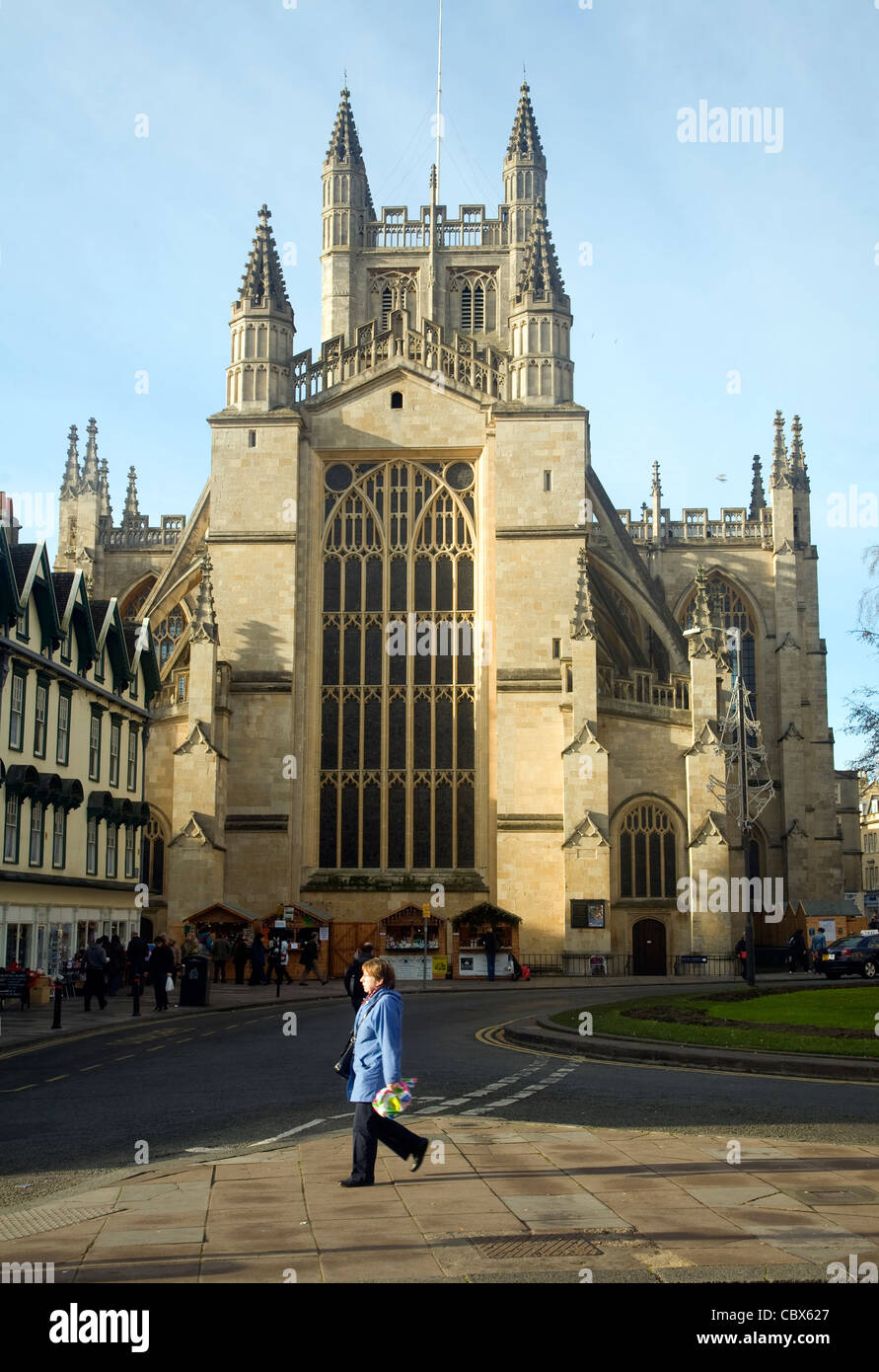 Église abbatiale, Bath, Angleterre Banque D'Images