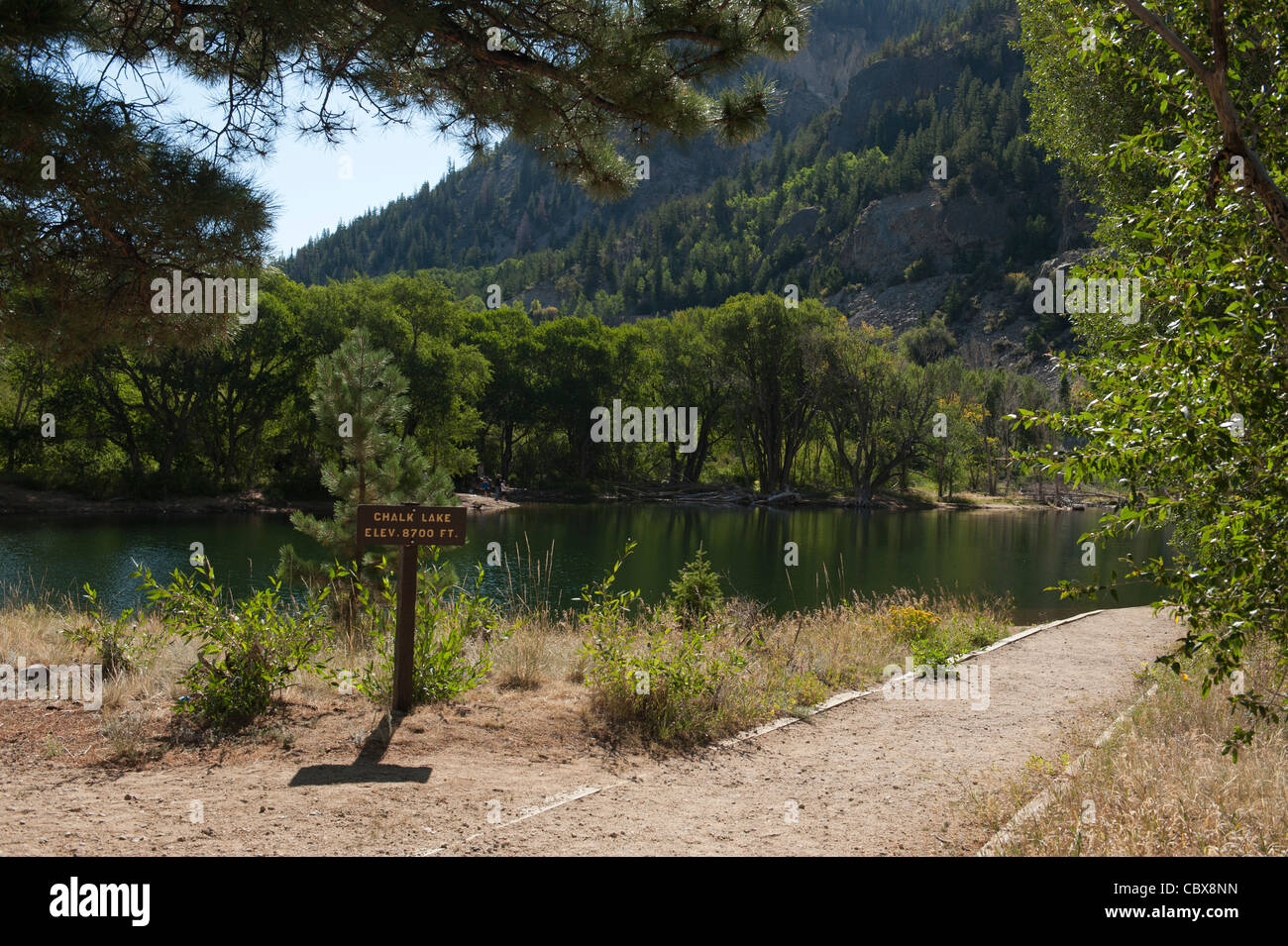Lac de craie dans le Colorado, le San Isabel National Forest Banque D'Images