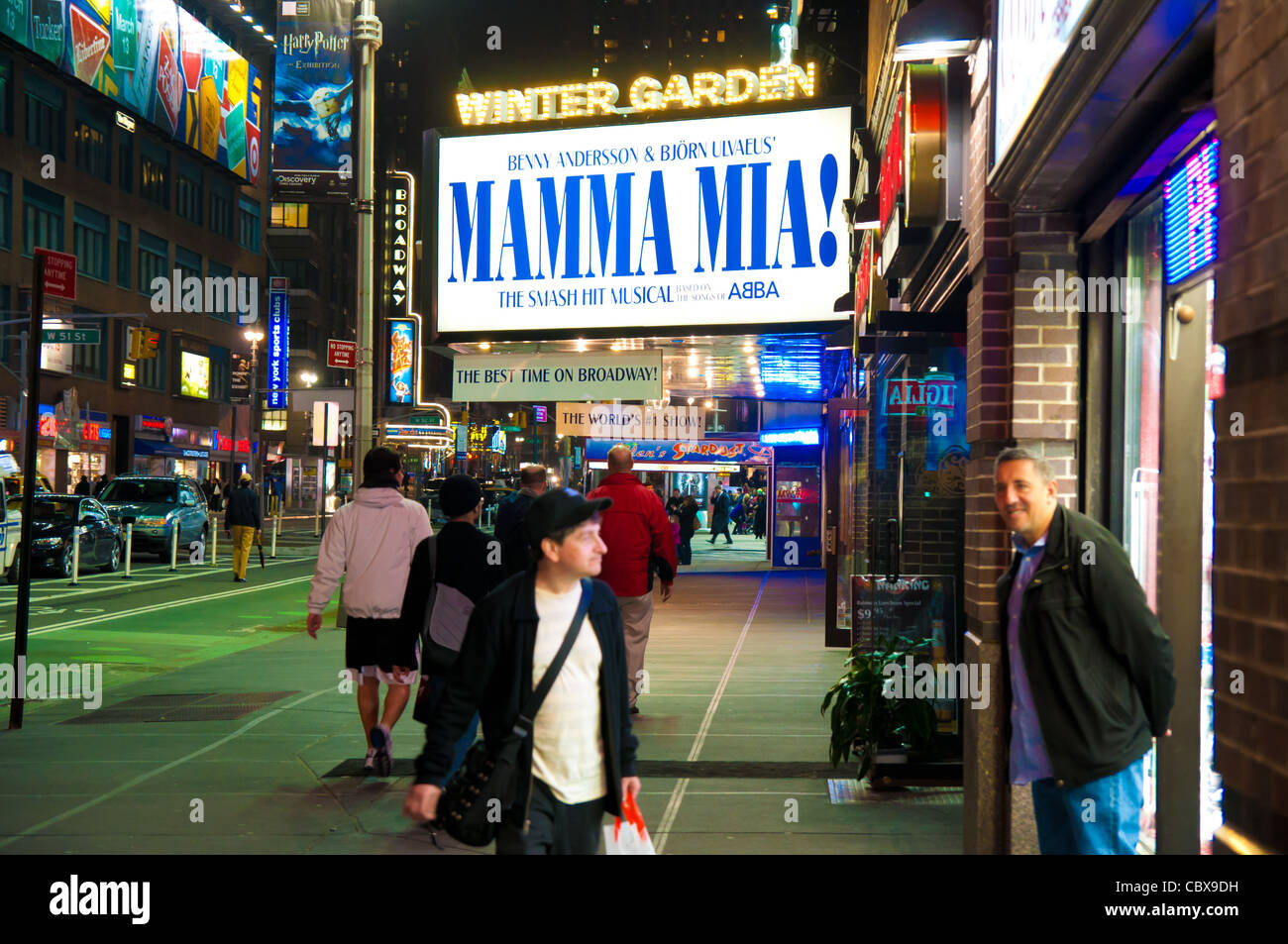 Mamma Mia sur Broadway à New York City, USA Banque D'Images