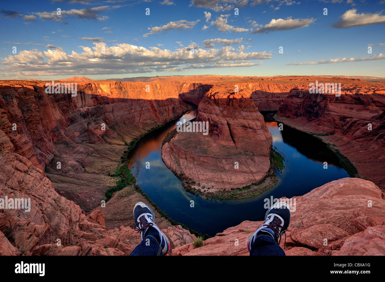 Horse Shoe Bend Arizona à l'aube Banque D'Images