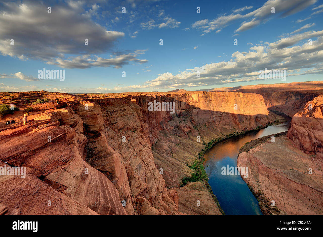 Horse Shoe Bend Arizona à l'aube Banque D'Images