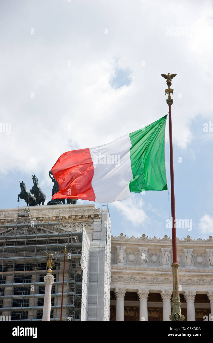 Drapeau italien Banque D'Images