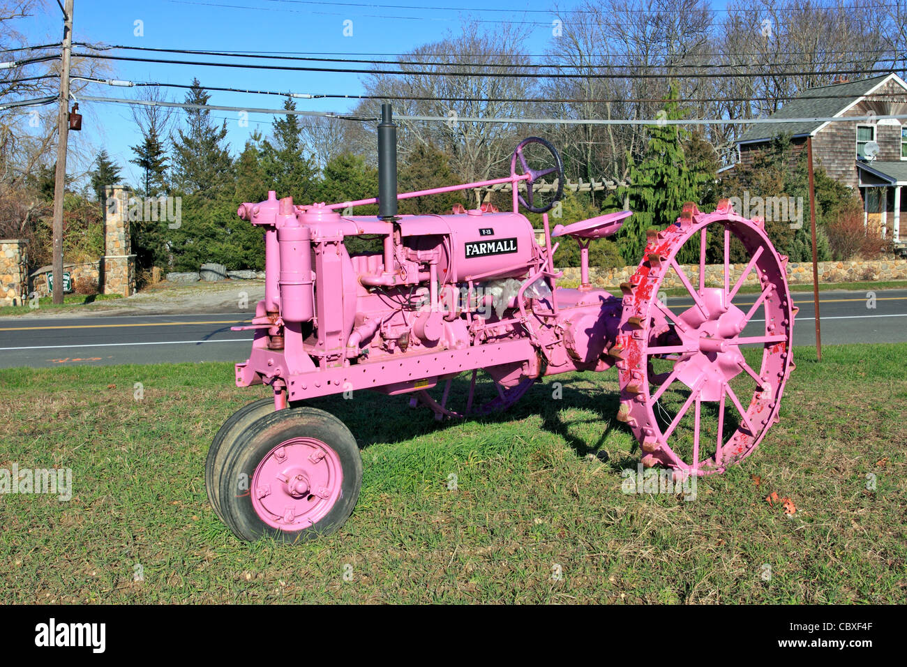 Tracteur agricole l'est de Long Island NY Banque D'Images